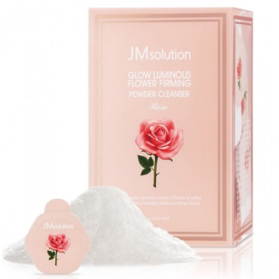 JMsolution Glow Luminious Flower Firming Powder Cleanser Rose 30 ea in 1 box 