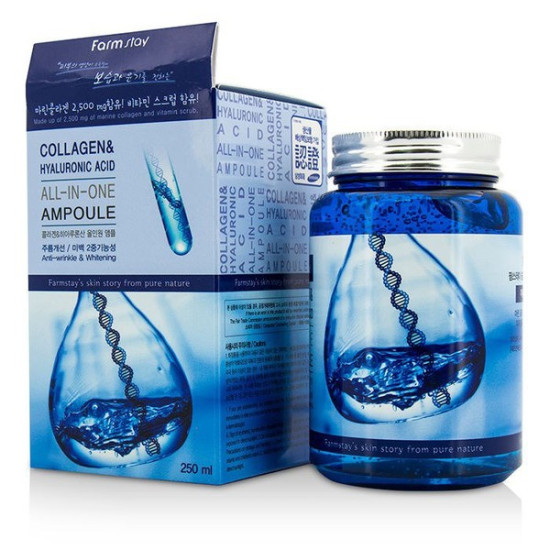 FARM STAY Collagen & Hyaluronic Acid All-In-One Ampoule 250 ml