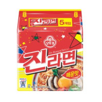 Ottogi Ramen (spicy taste ) noodles with a taste of meat and mushrooms