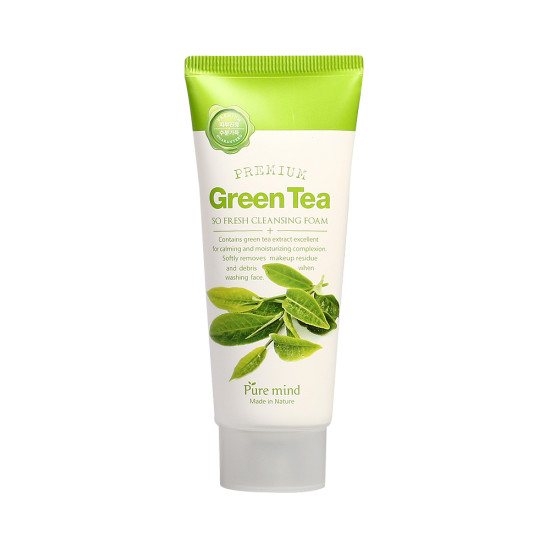 Pure mind Premium Green tea cleansing foam 100ml
