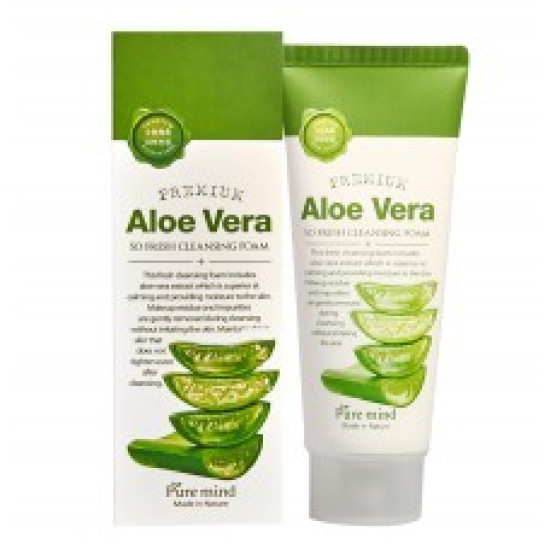 Pure mind Premium Aloe vera cleansing foam 100ml