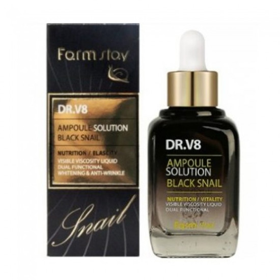 Farm Stay Dr. V8 Ampoule Solution Black Snail 30ml
