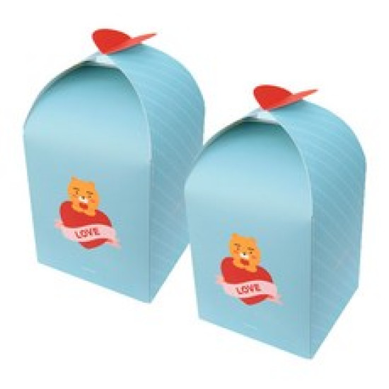 Unique gift wrap from cocoa friends (blue with a bear) 2pcs