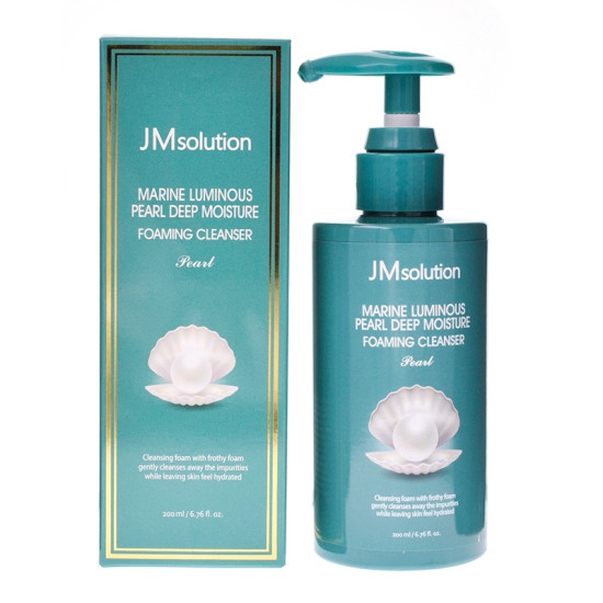 JM Solution Marine Luminous Pearl Deep Moisture Foaming Cleanser 200 ml