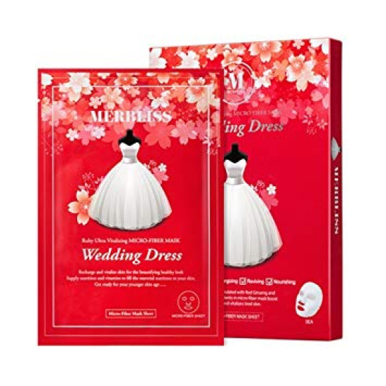 Merbliss Wedding Dress Ruby Ultra Vitalizing Micro-Fiber Mask 5ea