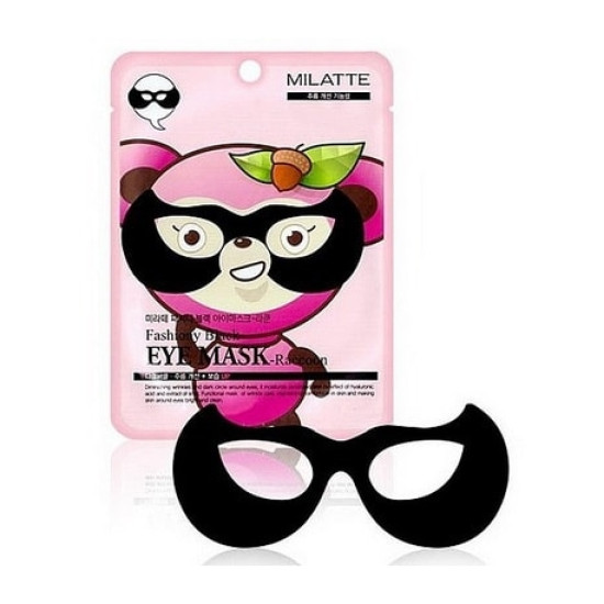 Milatte Fashiony Black Eye Mask Raccoon 10ea