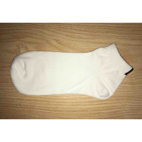 Korean short socks for men - White with black stripes