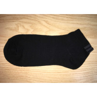 Korean short men's socks - Black with gray stripes