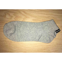 Korean short men's socks - Gray with black stripes