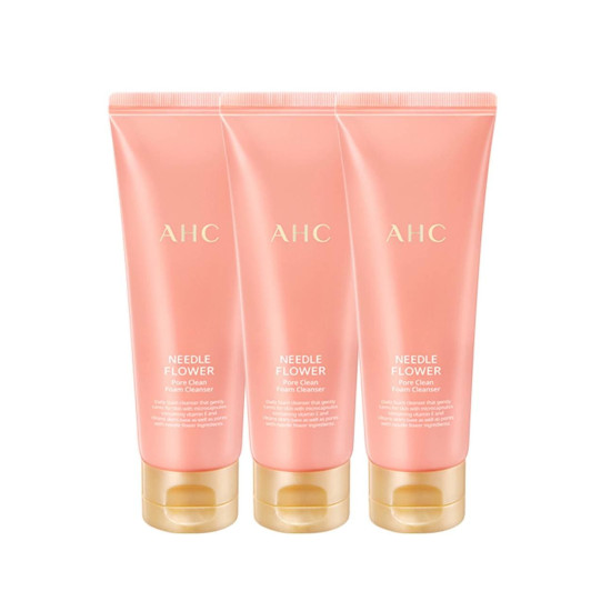 AHC Needle flower Pore Clean Foam Cleanser 3ea x 100ml