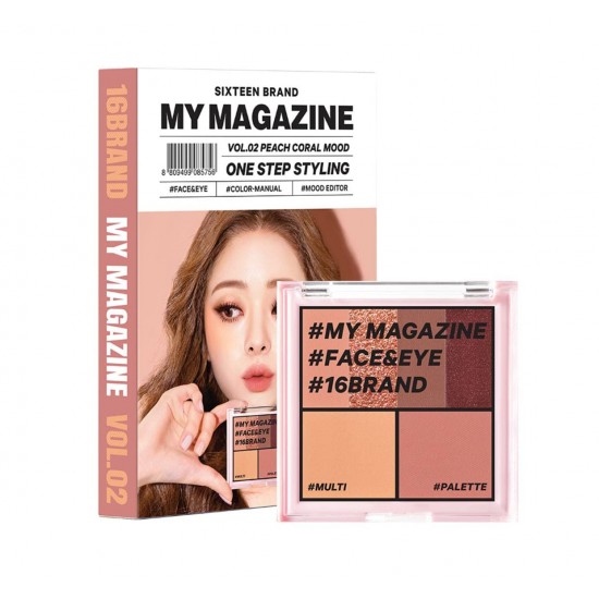 16 Brand Magazine One Step Styling Makeup Palette No.2 8.5g