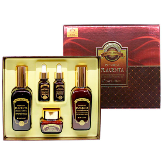 3W Clinic Premium Placenta 3 Items Set.1600ml. 