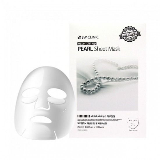 3W CLINIC Essential Up Pearl Sheet Mask 1pack (10pcs)