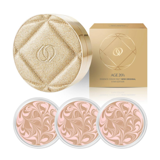AGE20s New Original Star Edition Essence Cover Champagne Gold No.21 Pink Latte 12.5g + 3ea x 12.5g refill 