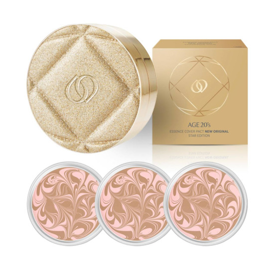 AGE20s New Original Star Edition Essence Cover Champagne Gold No.23 Pink Latte 12.5g + 3ea x 12.5g refill
