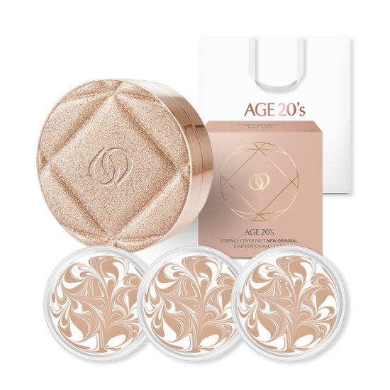 AGE20s New Original Star Edition Essence Cover Rose Gold No.13 White Latte 12.5g + 3ea x 12.5g refill 