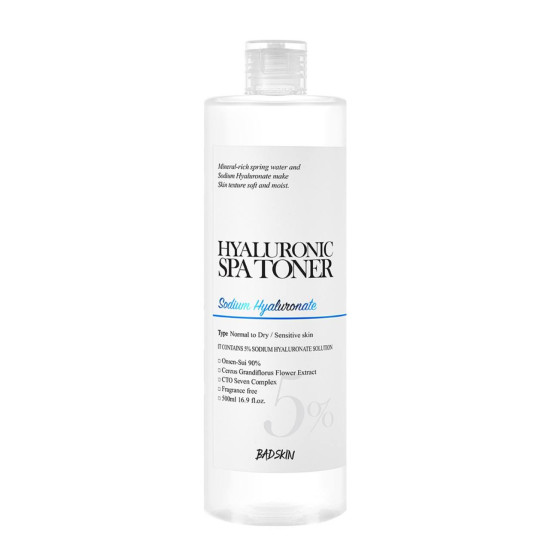 BADSKIN Hyaluronic Spa Toner 500ml 