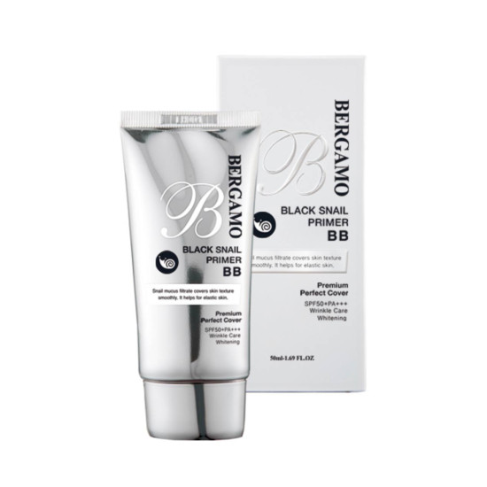BERGAMO Black Snail Primer BB Premium Perfect Cover SPF50+ PA+++ 50ml 