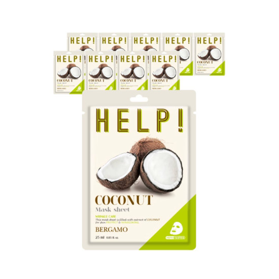 Bergamo Help Mask Pack Coconut 10ea x 25ml 