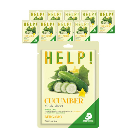 Bergamo Help Mask Pack Cucumber 10ea x 25ml