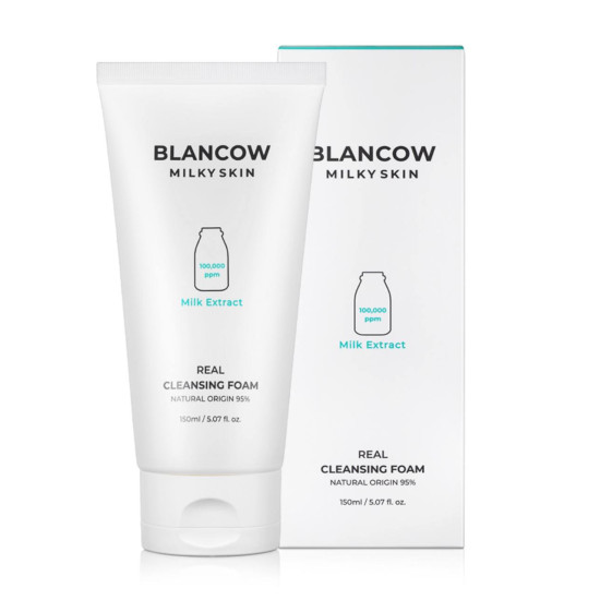 BLANCOW Milky Skin Milk Extract Real Cleansing Foam 150ml 
