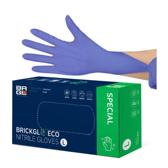 BRICKGLO ECO Nitrile Gloves Special L 100ea
