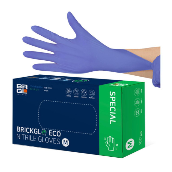 BRICKGLO ECO Nitrile Gloves Special M 100ea 