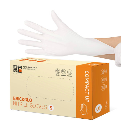 BRICKGLO Nitrile Gloves Compact Up S 50ea 