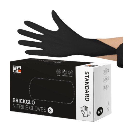 BRICKGLO Nitrile Gloves Standart S 100ea