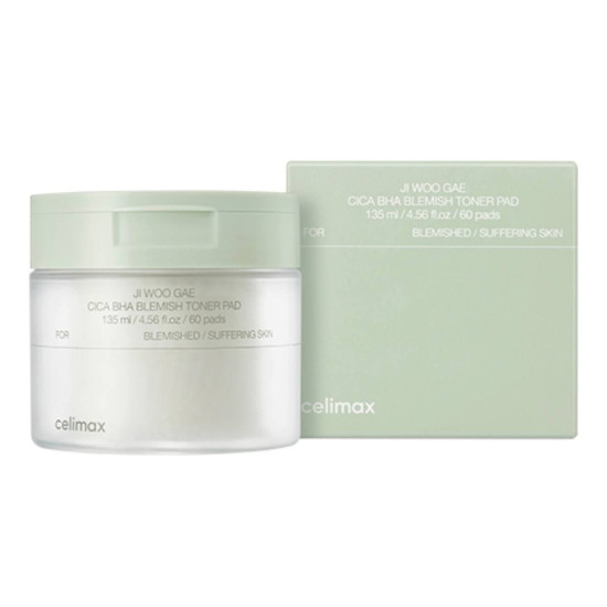 CELIMAX Ji Woo Gae Cica BHA Blemish Toner Pad 60ea