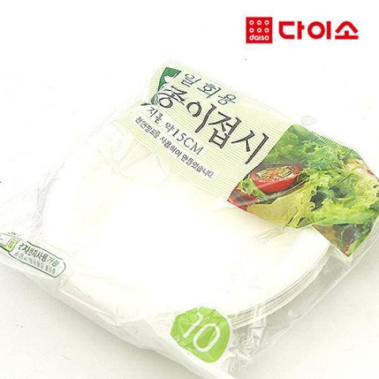 Daiso Disposable paper plate 15sm 10ea