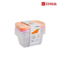Daiso plastic container 4ea x 750ml 