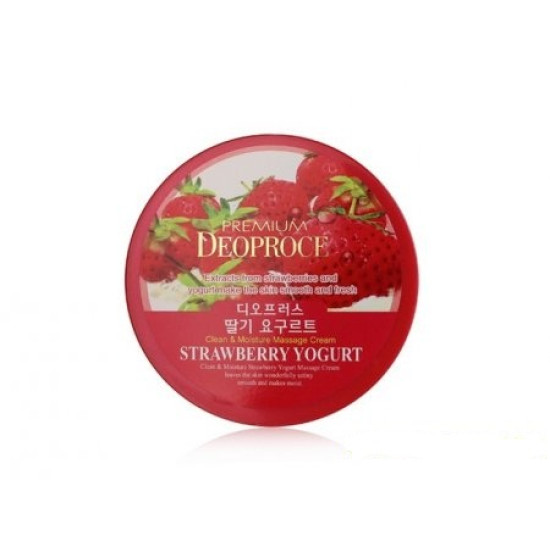 Premium Deoproce clean and moisture Strawberry yogurt Massage cream 300g