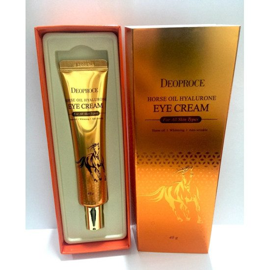 Deoproce Horse Oil Hyalurone eye cream 30g - гиалуроновый крем для глаз 