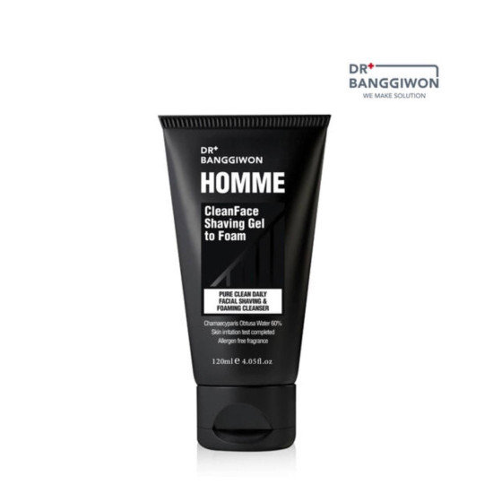 Dr. Banggiwon Homme CleanFace Shaving Gel to Foam 120ml