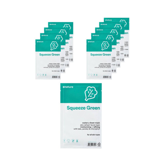 Enature Squeeze Green Watery Sheet Mask 10ea x 25ml