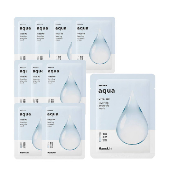 Hanskin Vital 40 Layering Ampoule Mask Aqua 10ea x 21g