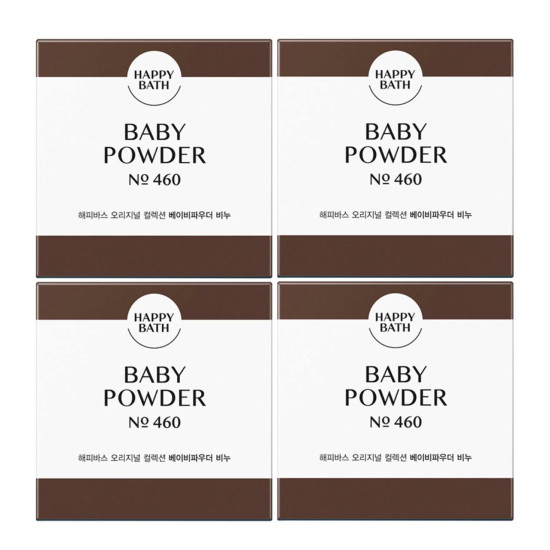 Happy Bath Soap Baby Powder 4ea x 90g