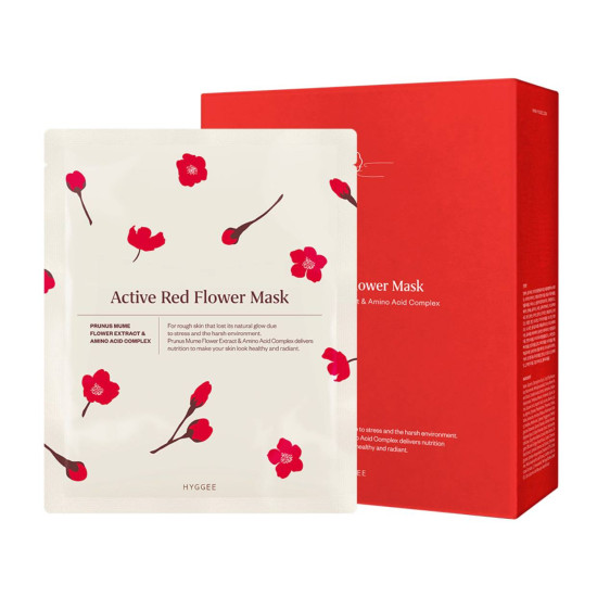 HYGGEE Active Red Flower Mask 10ea x 30ml 