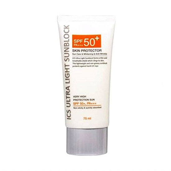 ICS Ultra Light Sunblock Skin Protector Sun Care SPF50+ PA+++ 75ml 