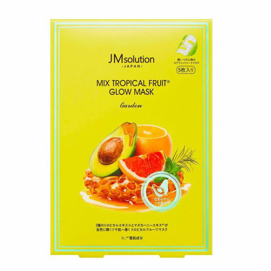 JM Solution JAPAN MIX TROPICAL FRUIT GLOW MASK GARDEN 5ea x 30ml