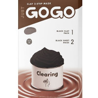 JUST GOGO CLAY 2-STEP MASK Clearing 5ea in 1