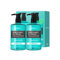 KUNDAL Pure and Safe Feminine Wash Bergamot 2ea x 258ml 