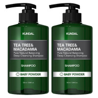 Kundal Tea Tree & Macadamia Deep Cleansing Oily Shampoo 2ea x 500m...