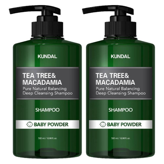 Kundal Tea Tree & Macadamia Deep Cleansing Oily Shampoo 2ea x 500ml 