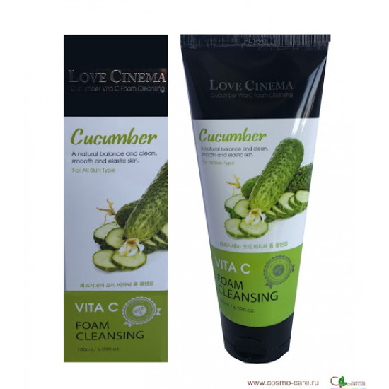 LOVE CINEMA CUCUMBER VITA C FOAM CLEANSER 180ml 
