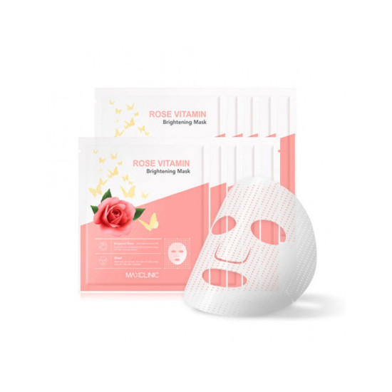 Maxclinic Rose Vitamin Brightening Mask 10 ea in 1