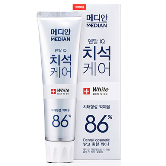 Amore pacific MEDIAN + White 86% Toothpaste-  зубная паста системой отбеливания зубов 120ml