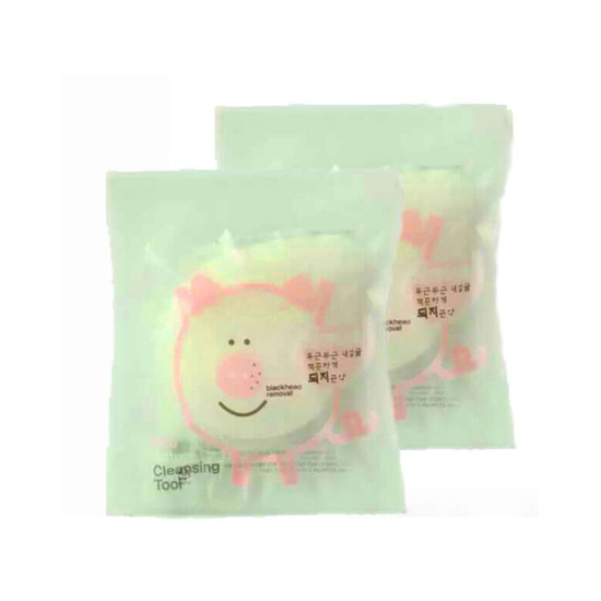 Momsbaba Face Cleansing Pig Konjac Sponge Hemisphere Pure 2ea x 30g
