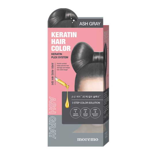 Moremo Keratin Hair Color Ash Gray 120g
